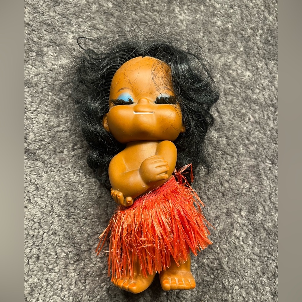 Vintage rubber hula girl